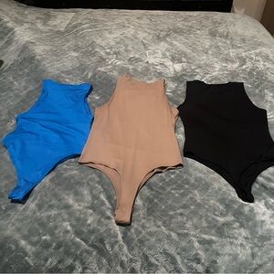 Zara Women's Bodysuit Set - Blue, Tan, Black